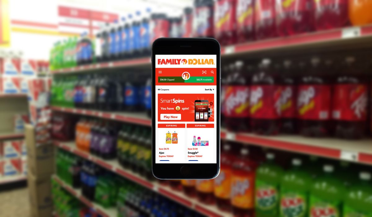 Win Coupons in the Family Dollar App with SmartSpins