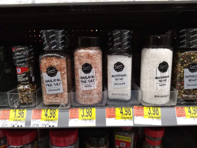 Walmart Sam's Choice Himalayan Pink Salt