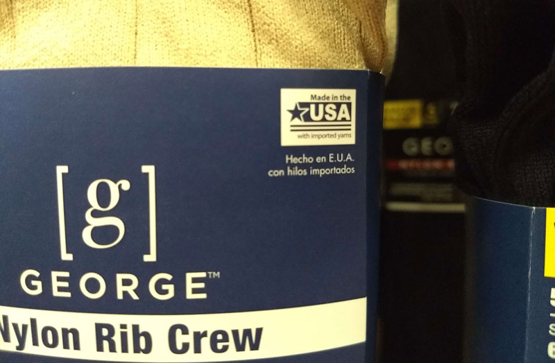 Walmart Made in the USA socks