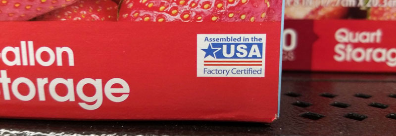 Walmart Made in the USA bags