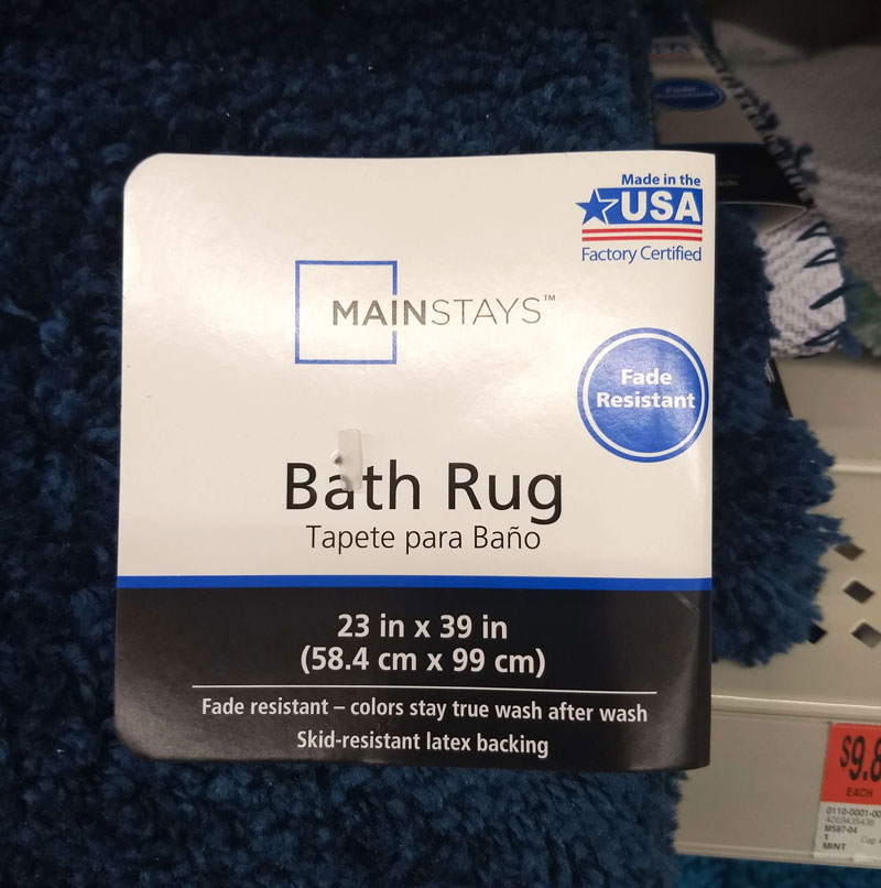 Walmart Made in the USA bath mat