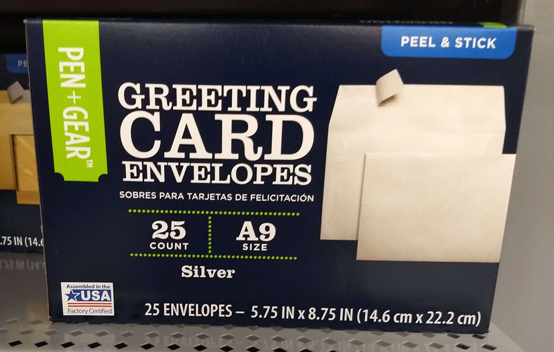 Walmart Made in the USA envelopes