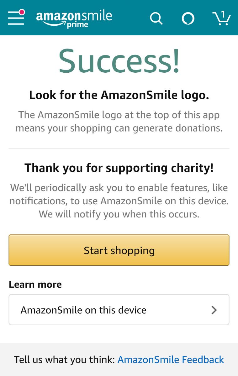 amazon smile app android