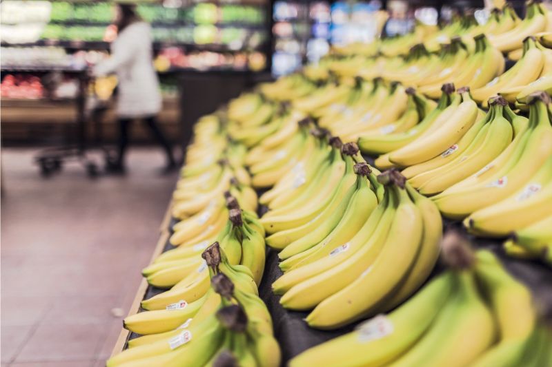 Bananas at supermarket