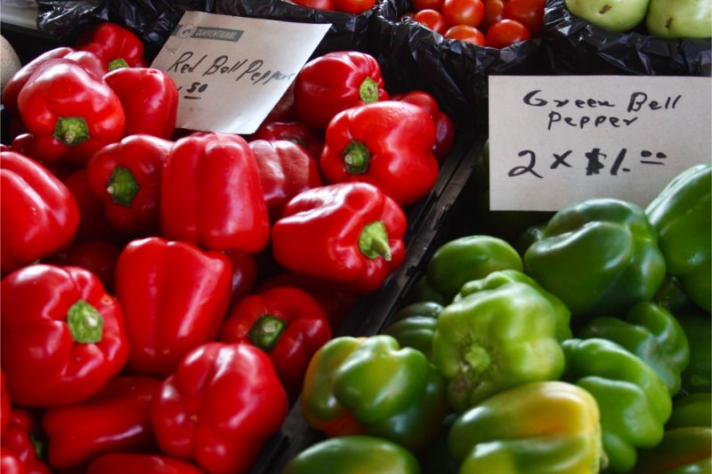 Red and Green Bell Peppers