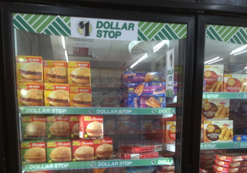 Family Dollar and Dollar Tree hybrid Dollar Stop store