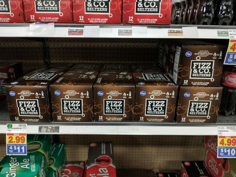 Kroger Fizz & Co Seltzer Water Root Beer Flavor