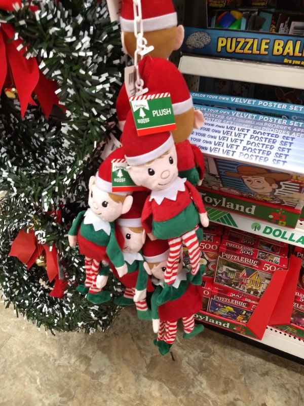 dollar tree plush elves