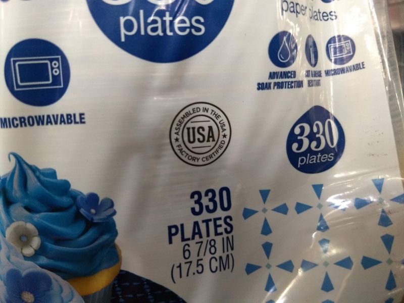 Sam's Club Assembled in the USA Paper Plates