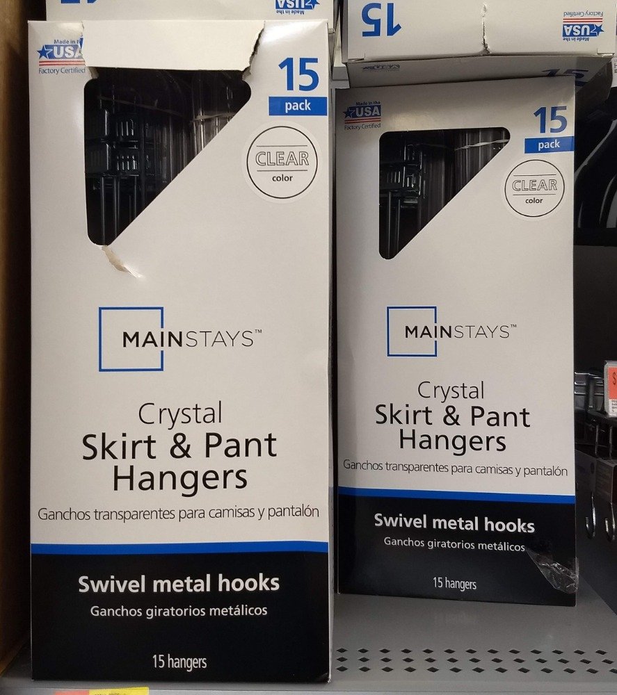 Mainstays Crystal Skirt & Pant Hangers - Walmart Made in the USA