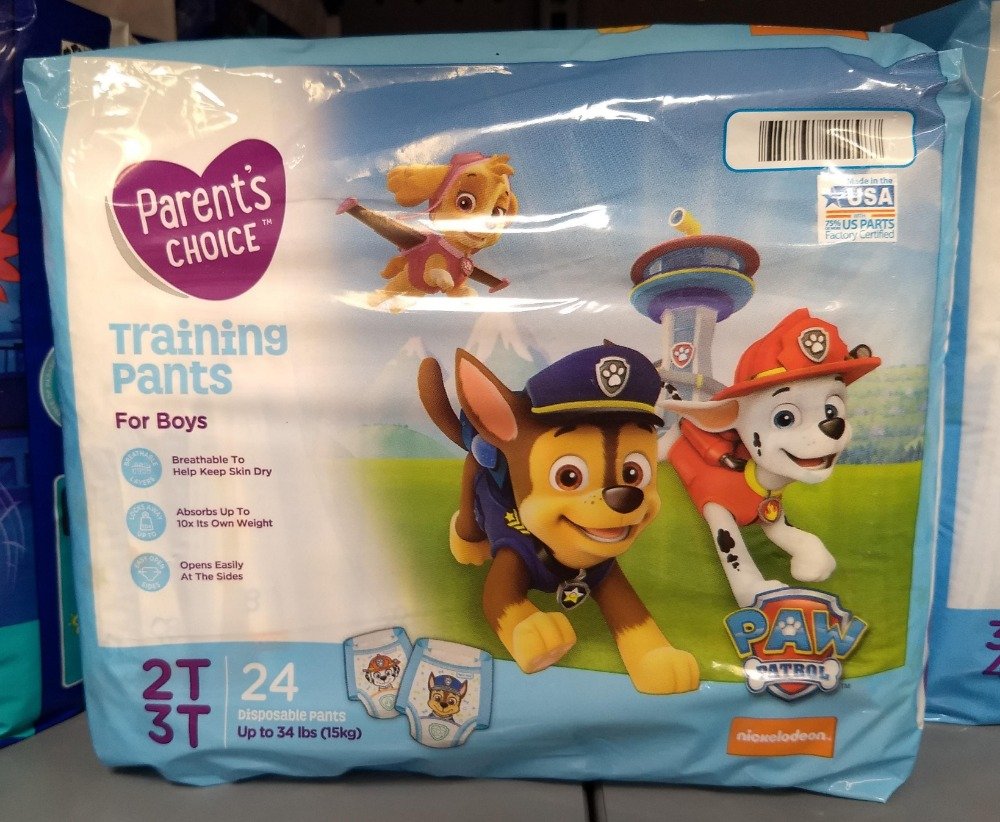 Parent's Choice Paw Patrol Training Pants for Boys, 2T/3T, 24